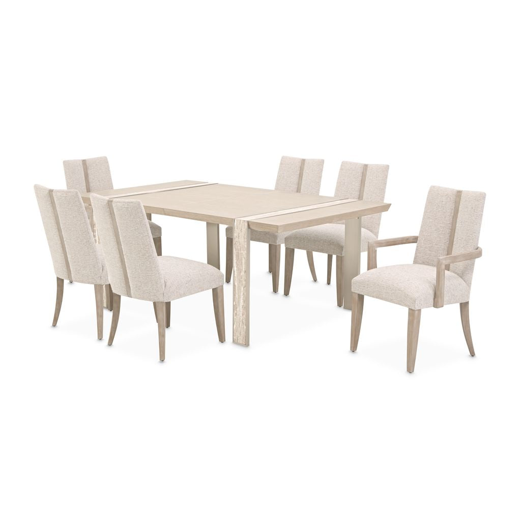 Michael Amini Lotus Bay Wide Rectangular Dining Table - Sand