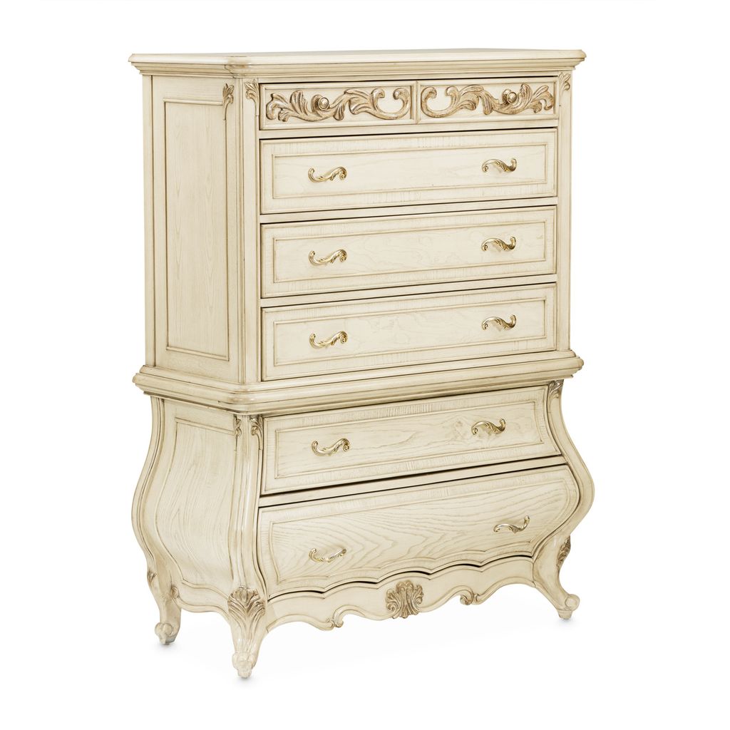 Michael Amini Platine de Royale 6-Drawer Chest - Champagne