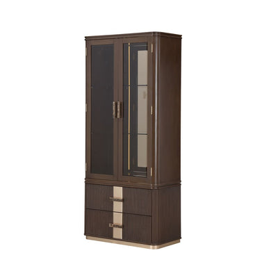 Michael Amini West Kensington Display Cabinet - Medium Espresso