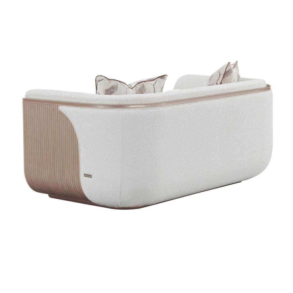 Michael Amini West Kensington Loveseat - Buff/Seal Salt Caramel