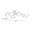 Arteriors Glaze Multipoint Flush Mount