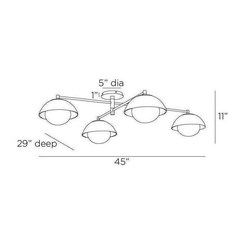 Arteriors Glaze Multipoint Flush Mount