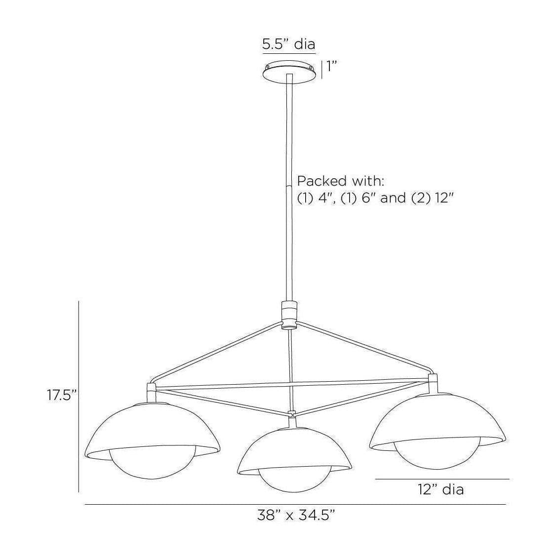 Arteriors Glaze Chandelier