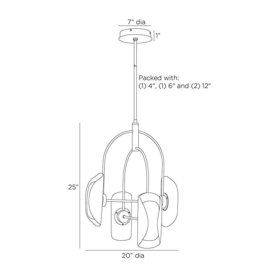 Arteriors Roll Chandelier