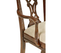 Jonathan Charles Chippendale Rococo Quatrefoil Arm Chair
