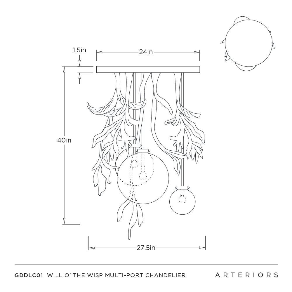 Arteriors Will O' the Wisp MultiPort Chandelier