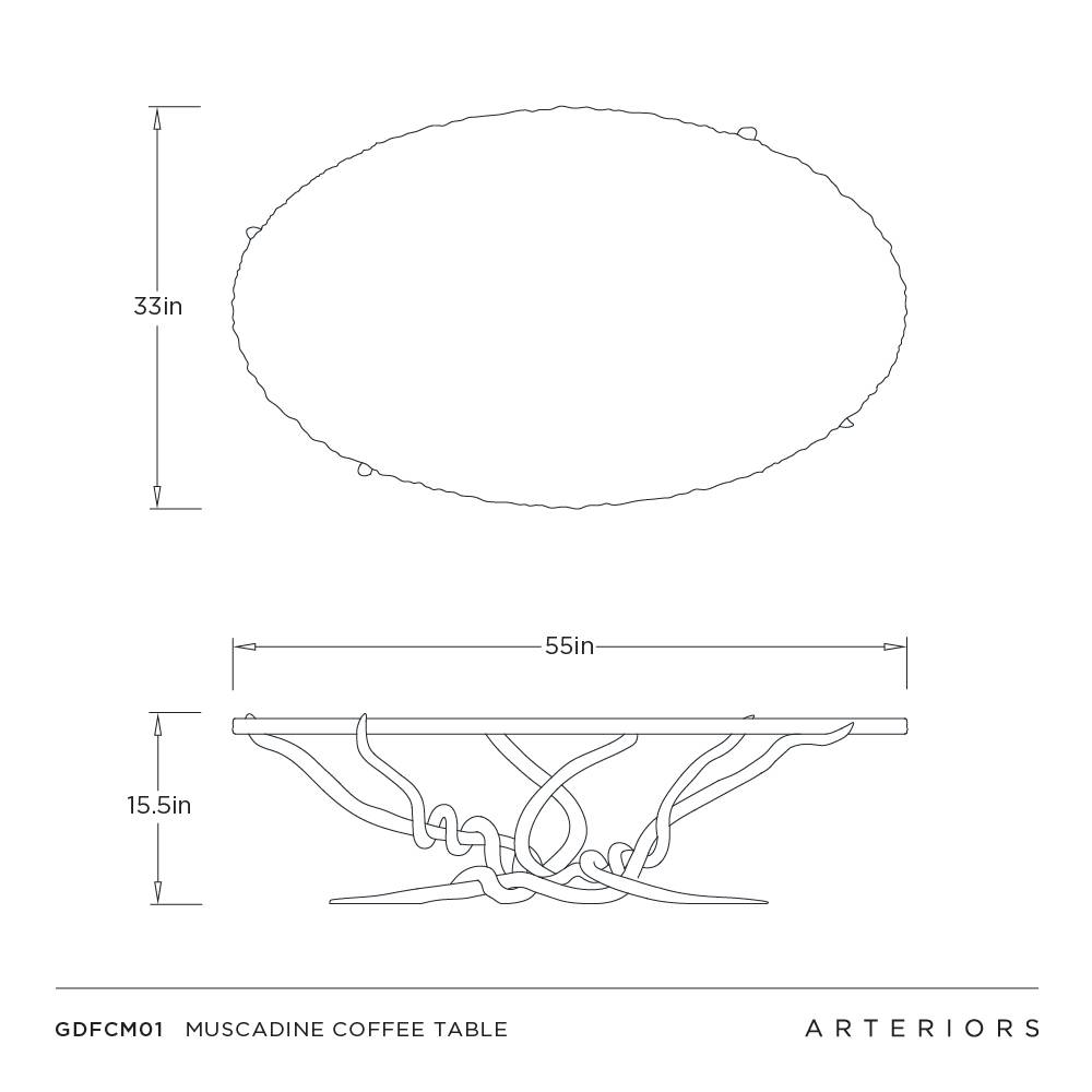Arteriors Muscadine Coffee Table