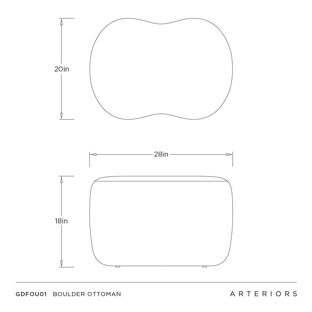 Arteriors Boulder Ottoman