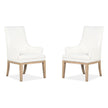 Magnussen Home Coventry Honey Maple Upholstered Host Chair Set of 2