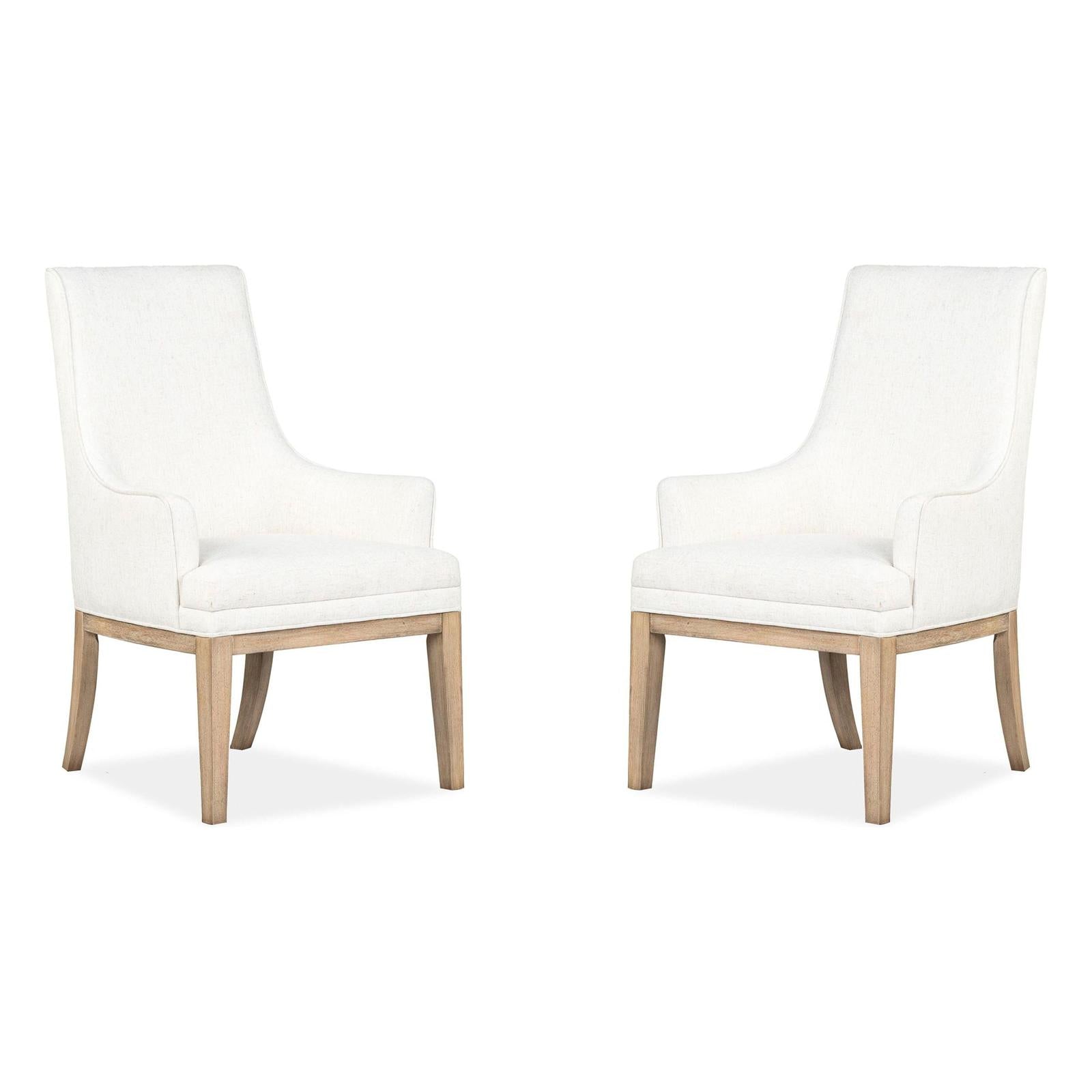 Magnussen Home Coventry Honey Maple Upholstered Host Chair Set of 2