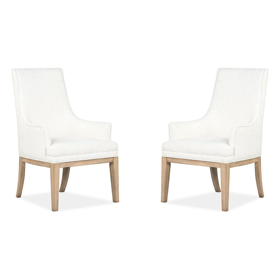 Magnussen Home Coventry Honey Maple Upholstered Host Chair Set of 2