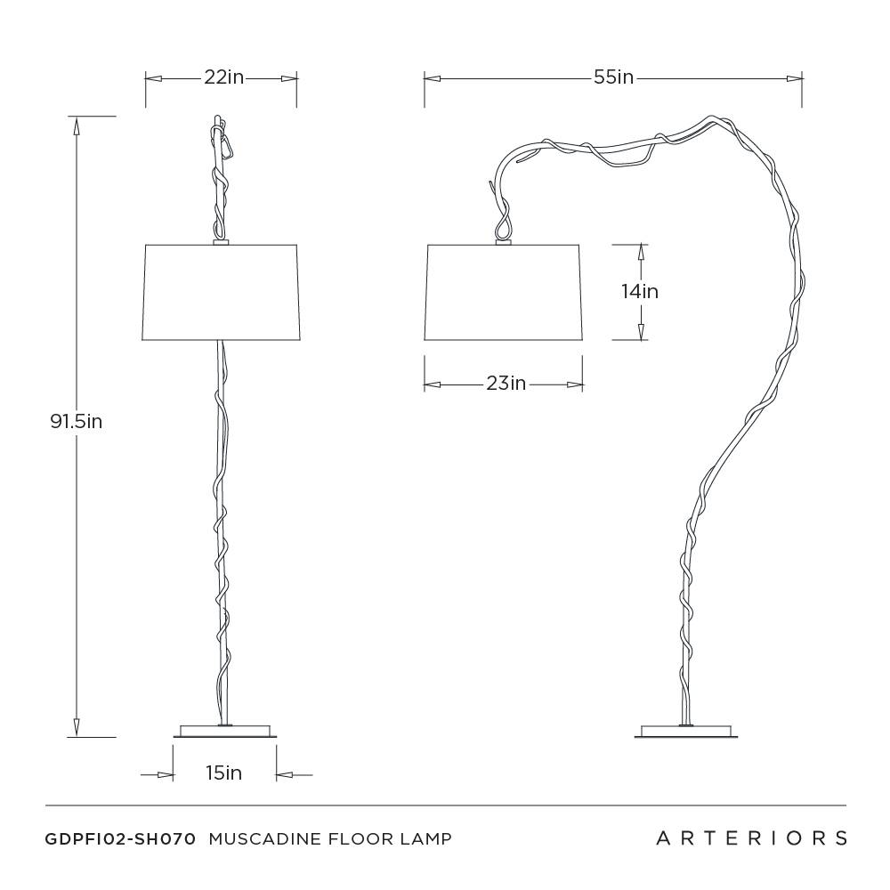 Arteriors Muscadine Floor Lamp