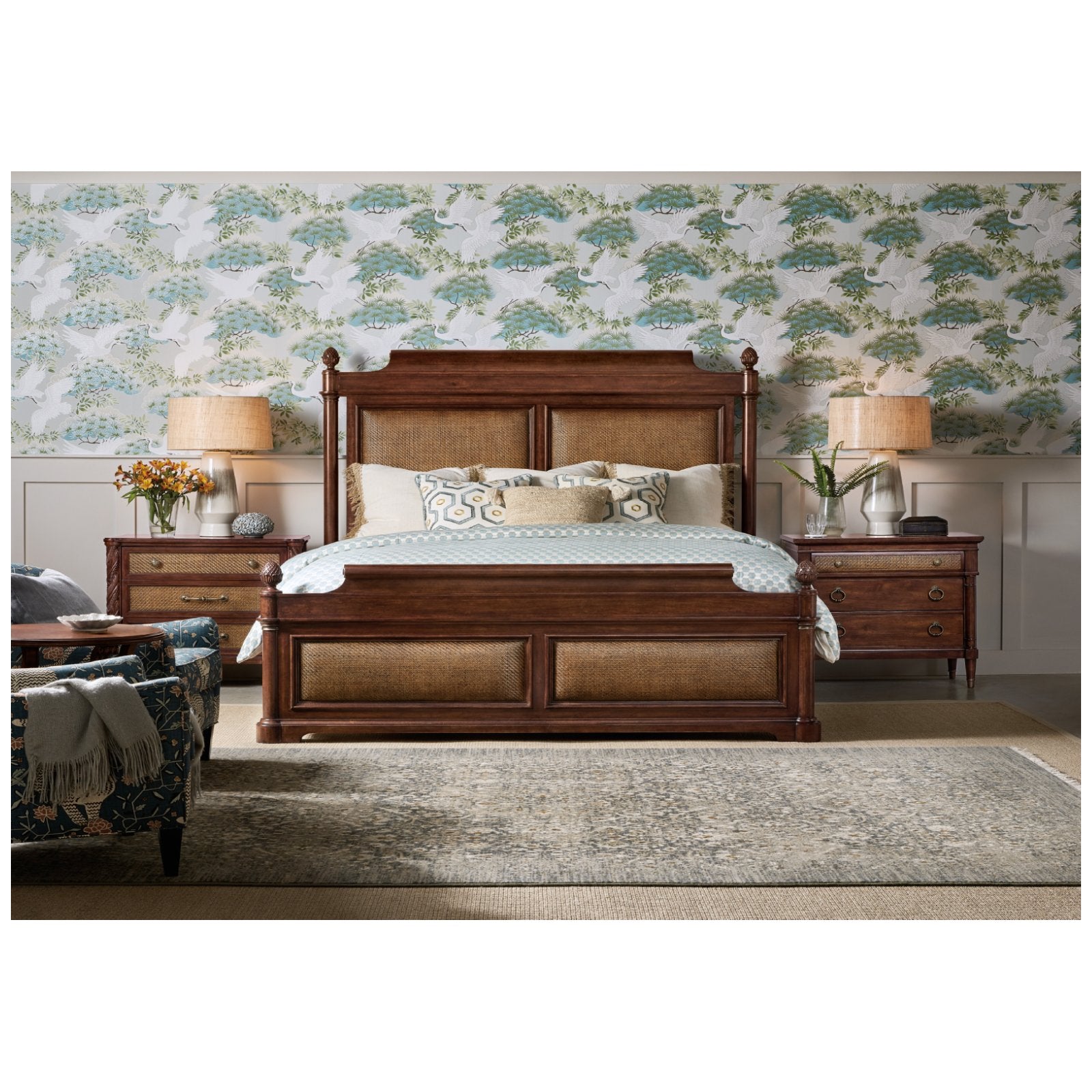 Hooker Furniture Charleston Panel Bed Maraschino Cherry