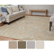 Feizy Grafton 69F8F Transitional Floral & Botanical Rug in Tan/Gray/Ivory