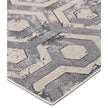 Feizy Micah 3046F Modern Distressed Rug in Gray/Taupe/Silver