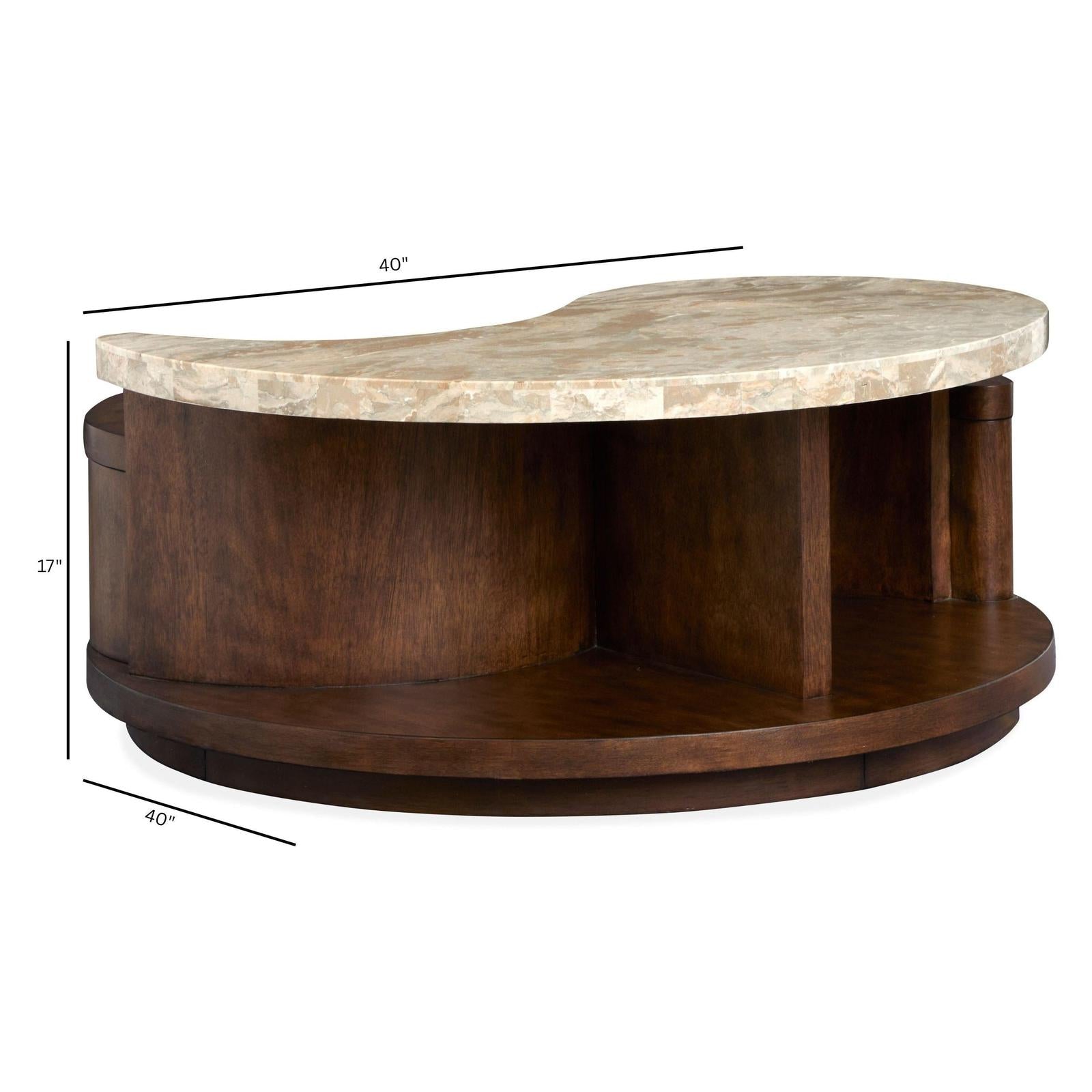 Magnussen Home Mcpherson Burnt Umber Round Cocktail Table With Casters