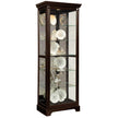 Pulaski Curios Deep Cherry Brown Locking Slide Door 5 Shelf Curio Cabinet