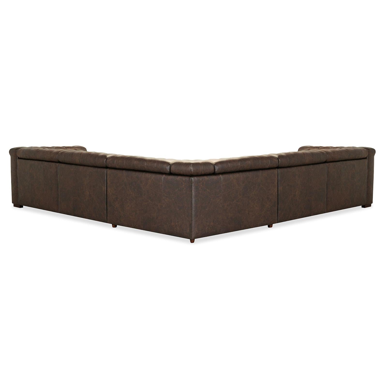 Hooker Furniture Savion Deux 5 Seat Sectional with Four Power Recliners and Six Power Headrests