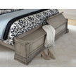 Pulaski Furniture Madison Ridge Heritage Taupe Panel Bed With Blanket Chest Footboard
