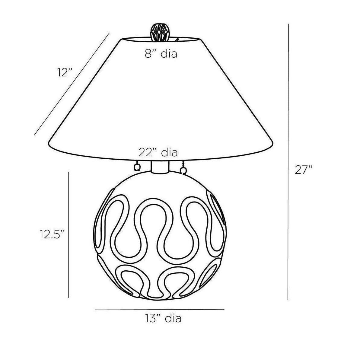 Arteriors Serpiente Lamp
