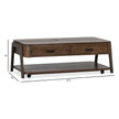 Magnussen Home Hallie Milk Chocolate & Dark Chocolate Lift Top Storage Cocktail Table With Casters