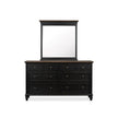 Magnussen Home Surrey Brown Double Drawer Dresser With Portrait Mirror