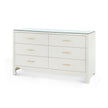 Villa & House Gianna Extra Large 6-Drawer with Glass Top