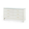Villa & House Gianna Extra Large 6-Drawer with Glass Top