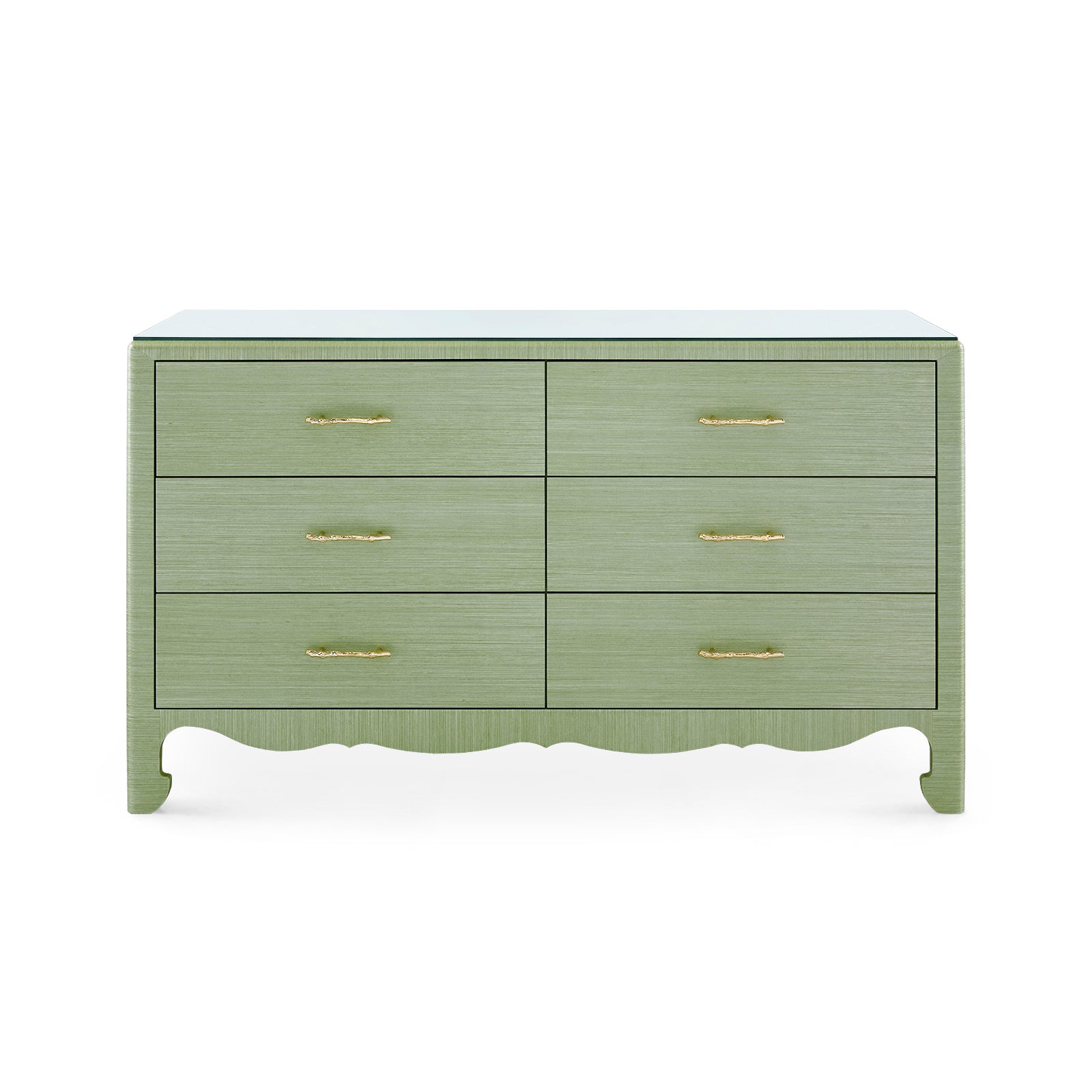 Villa & House Gianna Extra Large 6-Drawer with Glass Top