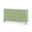 Villa & House Gianna Extra Large 6-Drawer with Glass Top