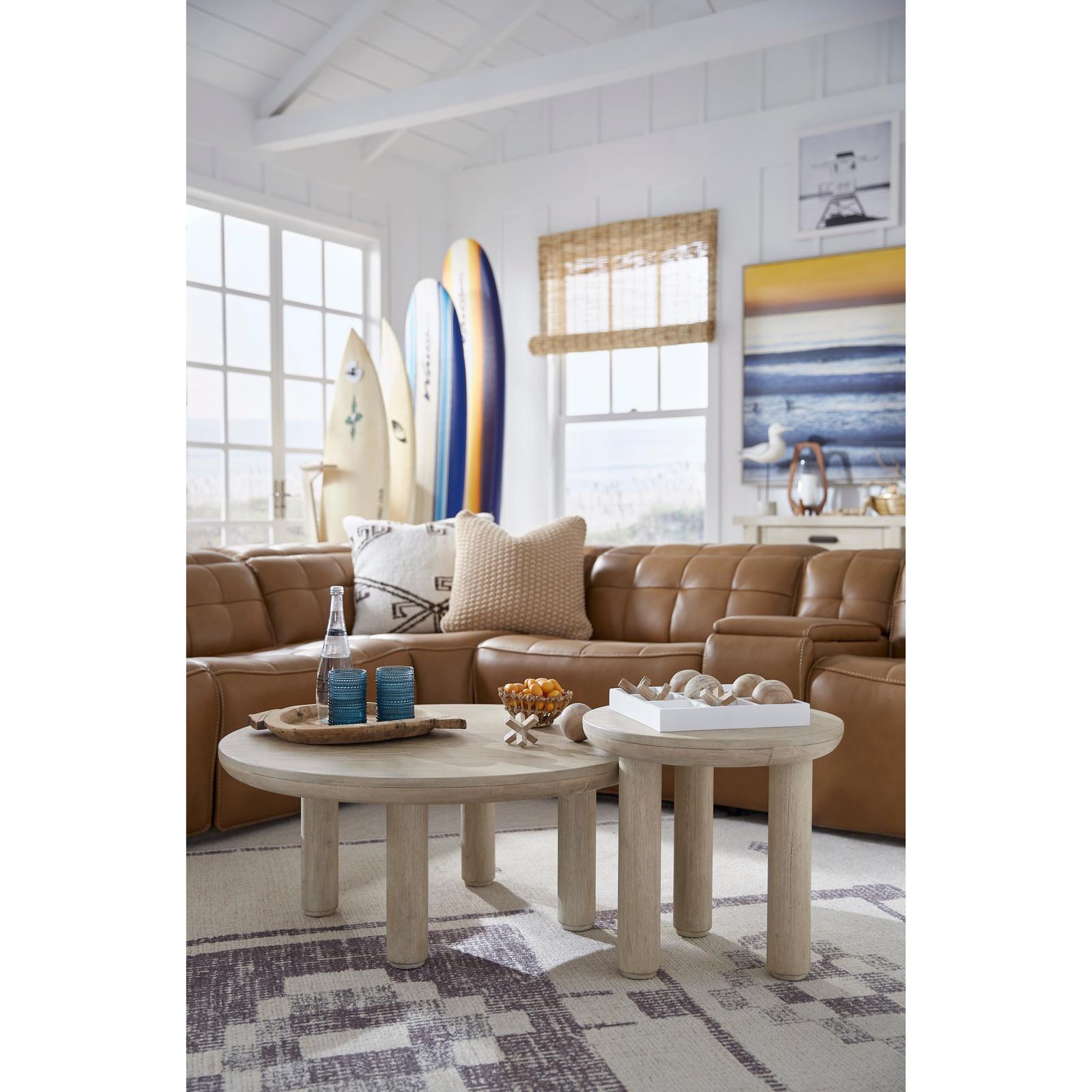 Salt Life Home Sunset Cove Sanibel Brown Nesting Cocktail Table with Casters Sale