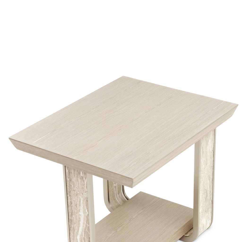 Michael Amini Lotus Bay End Table - Sand