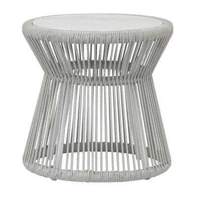 Sunset West Miami End Table with Honed Carrara Marble Top