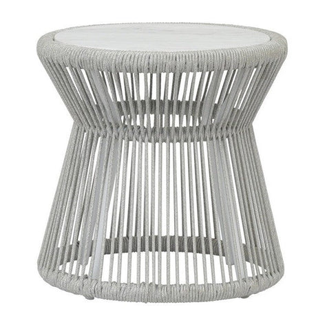 Sunset West Miami End Table with Honed Carrara Marble Top