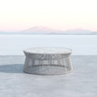 Sunset West Miami Coffee Table with Honed Cararra Marble Top