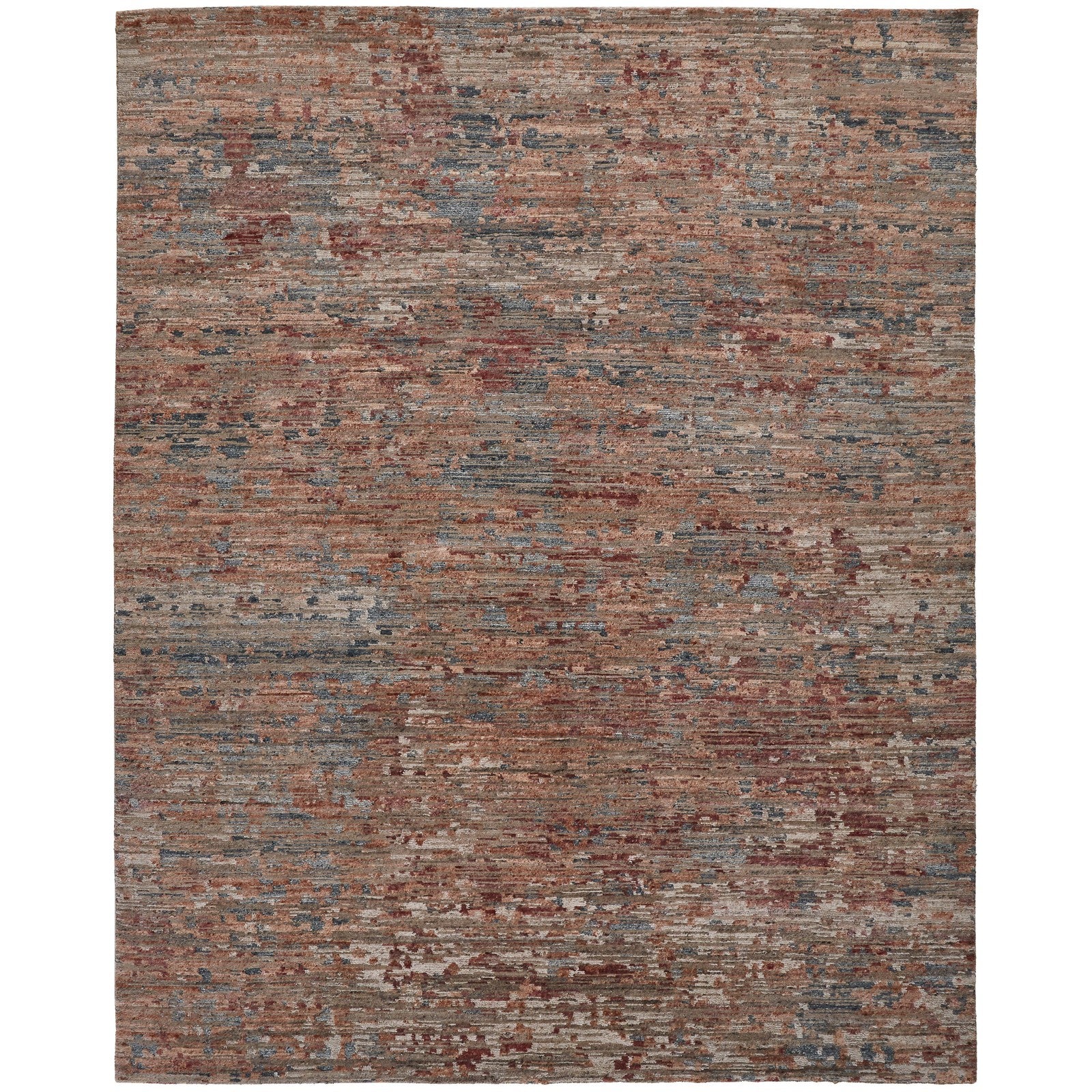 Feizy Conroe 6827F Modern Abstract in Red/Blue
