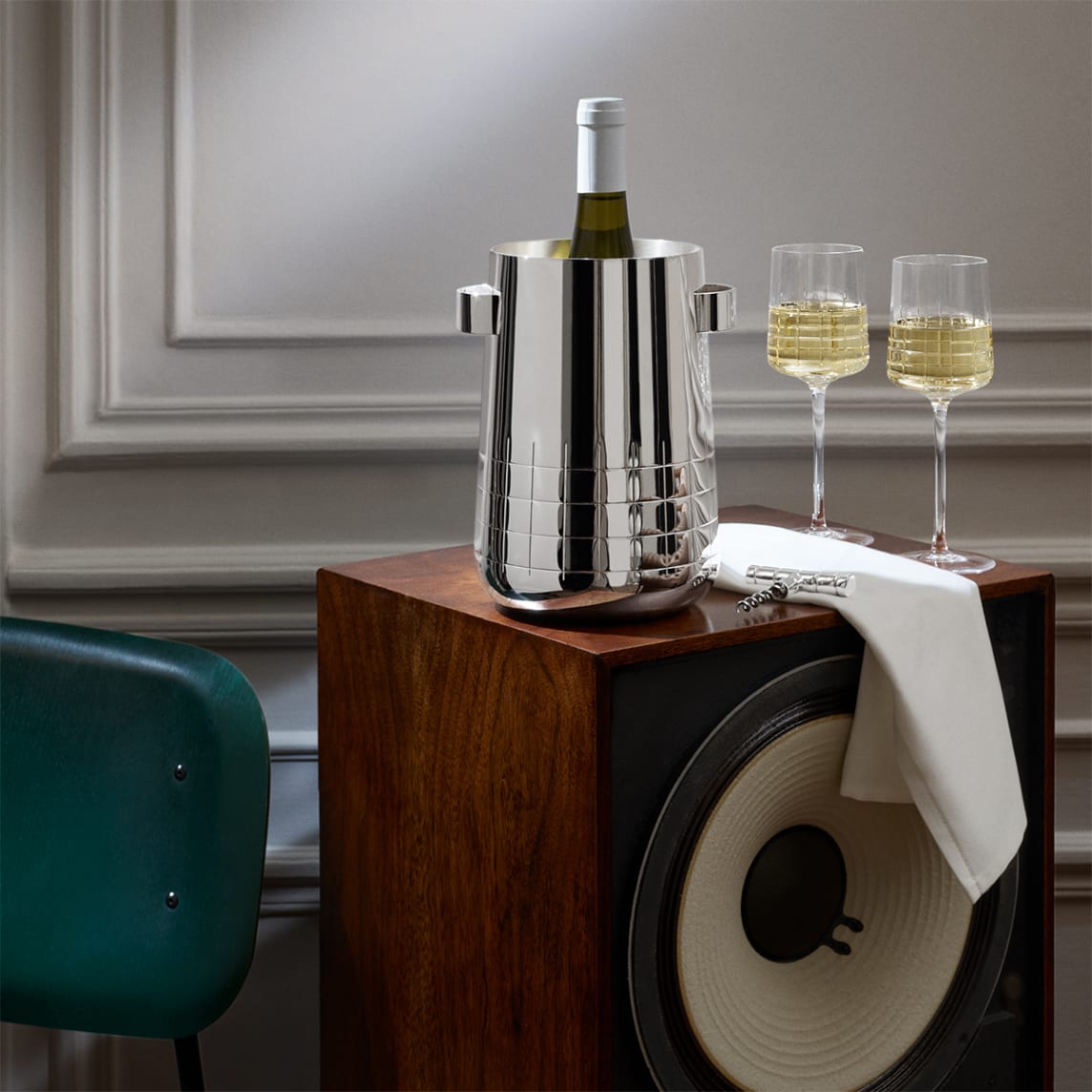 Christofle Graphik Silver-Plated Cooler