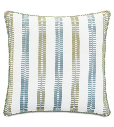 Eastern Accents Grenada Embroidered Stripes Decorative Pillow