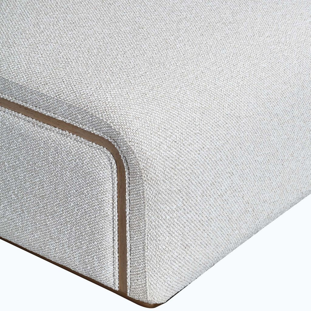 Michael Amini West Kensington Chaise - Buff/Seal Salt Caramel