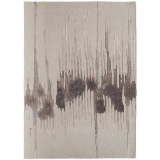 Feizy Anya 8882F Transitional Abstract Rug in Ivory/Brown/Taupe