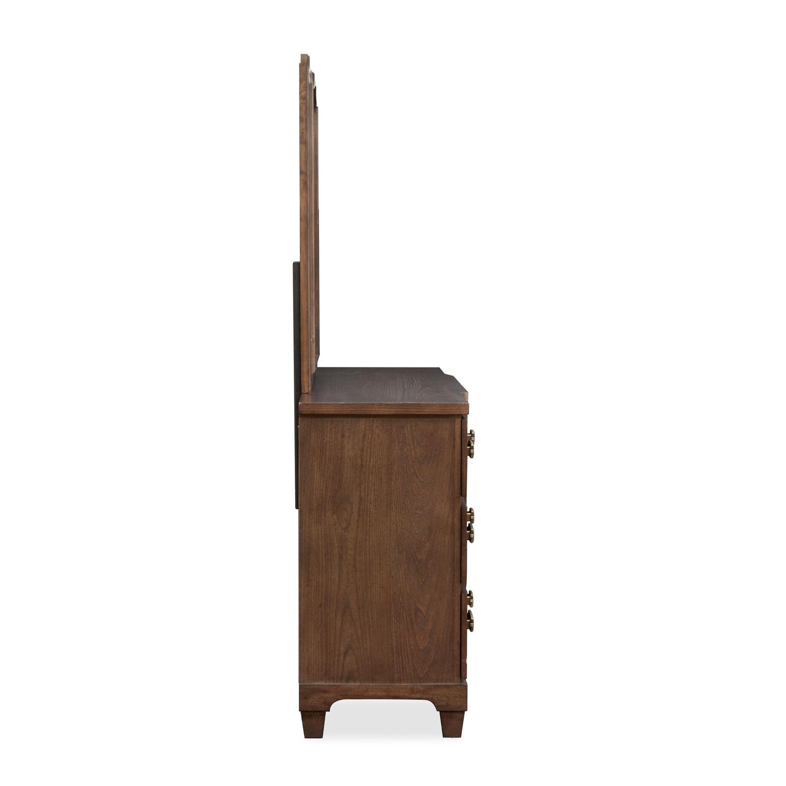 Salt Life Home Sugar Mill Spiced Rum Drawer Dresser with Shaped Mirror