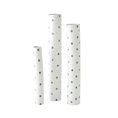 Global Views Spotted White and Black Vase