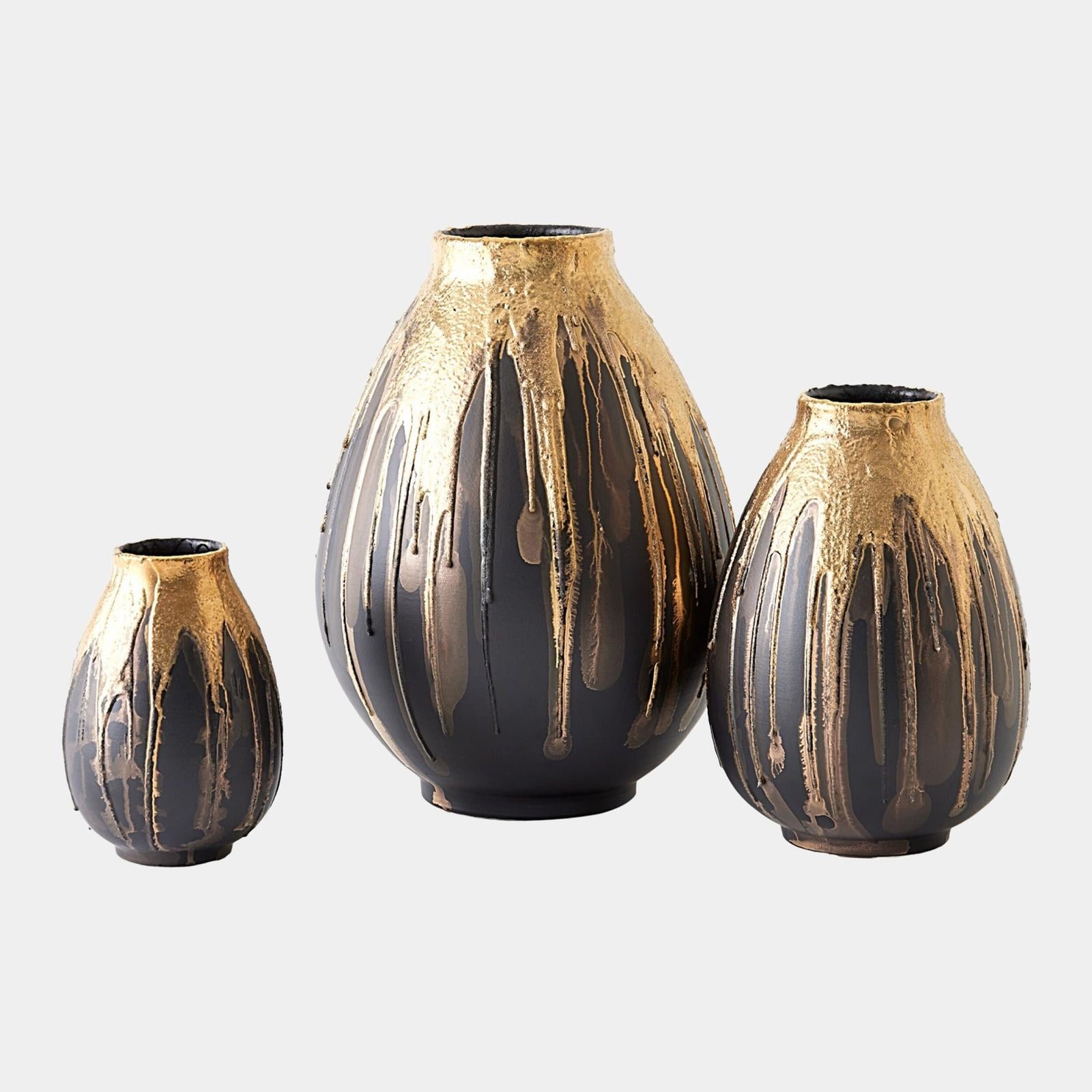 Global Views Cauldron Vase Gold