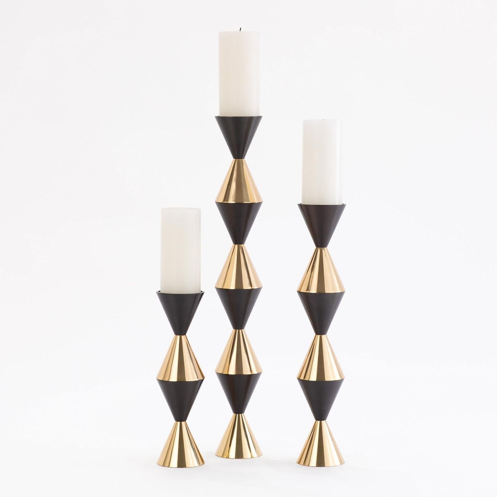 Global Views Jig Italian Diamond Candle Holder