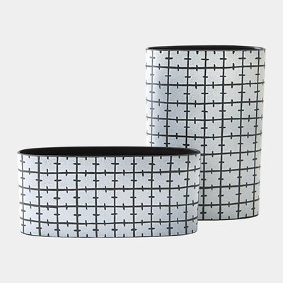 Global Views Cuthbert Matte Black Stitch Vase
