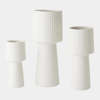 Global Views Torcia Tall Ribbed Top Vase