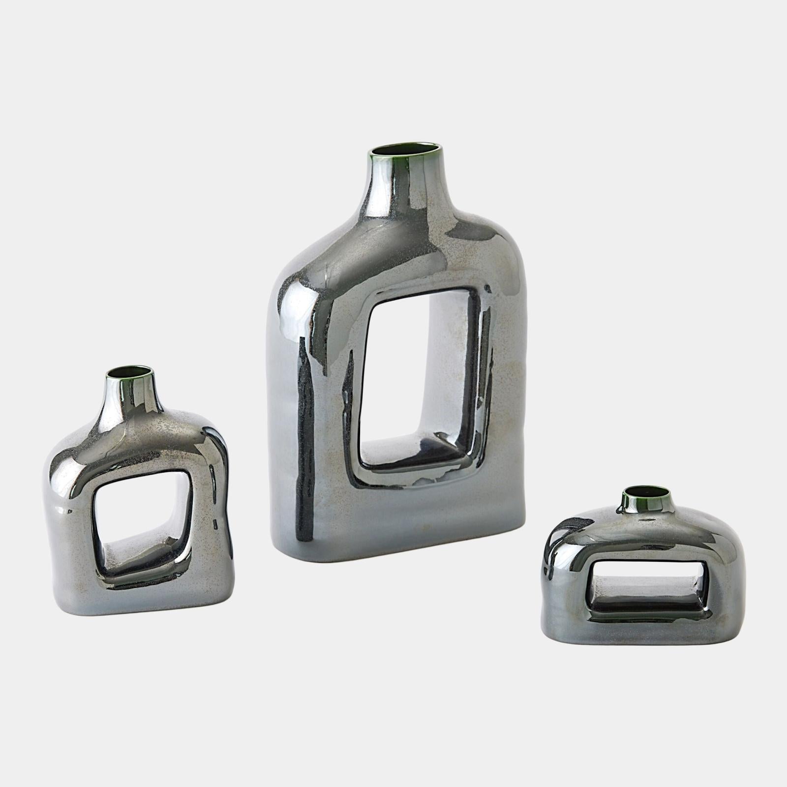 Global Views Porto Reactive Silver Vase