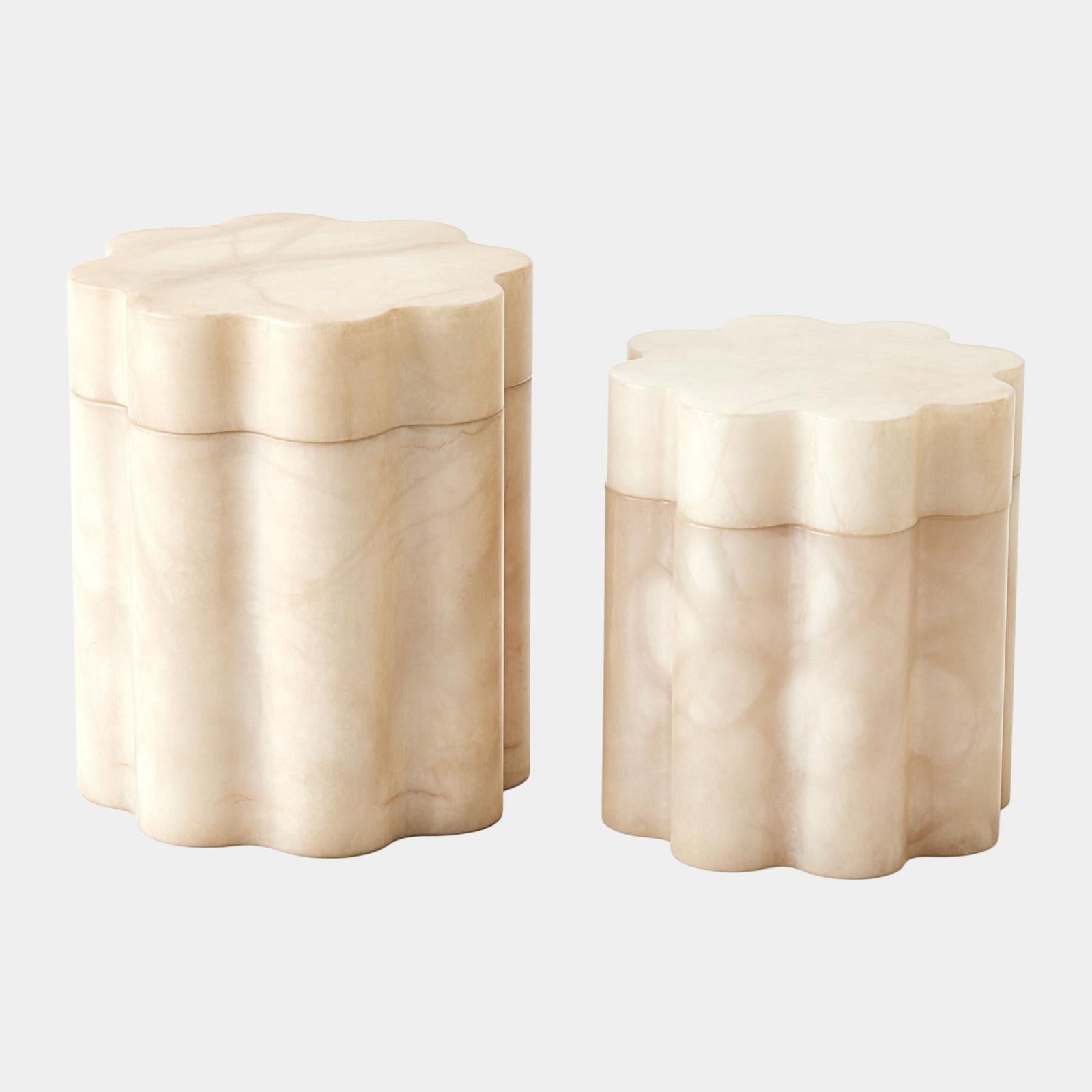 Global Views Cumulus Alabaster Tall Box