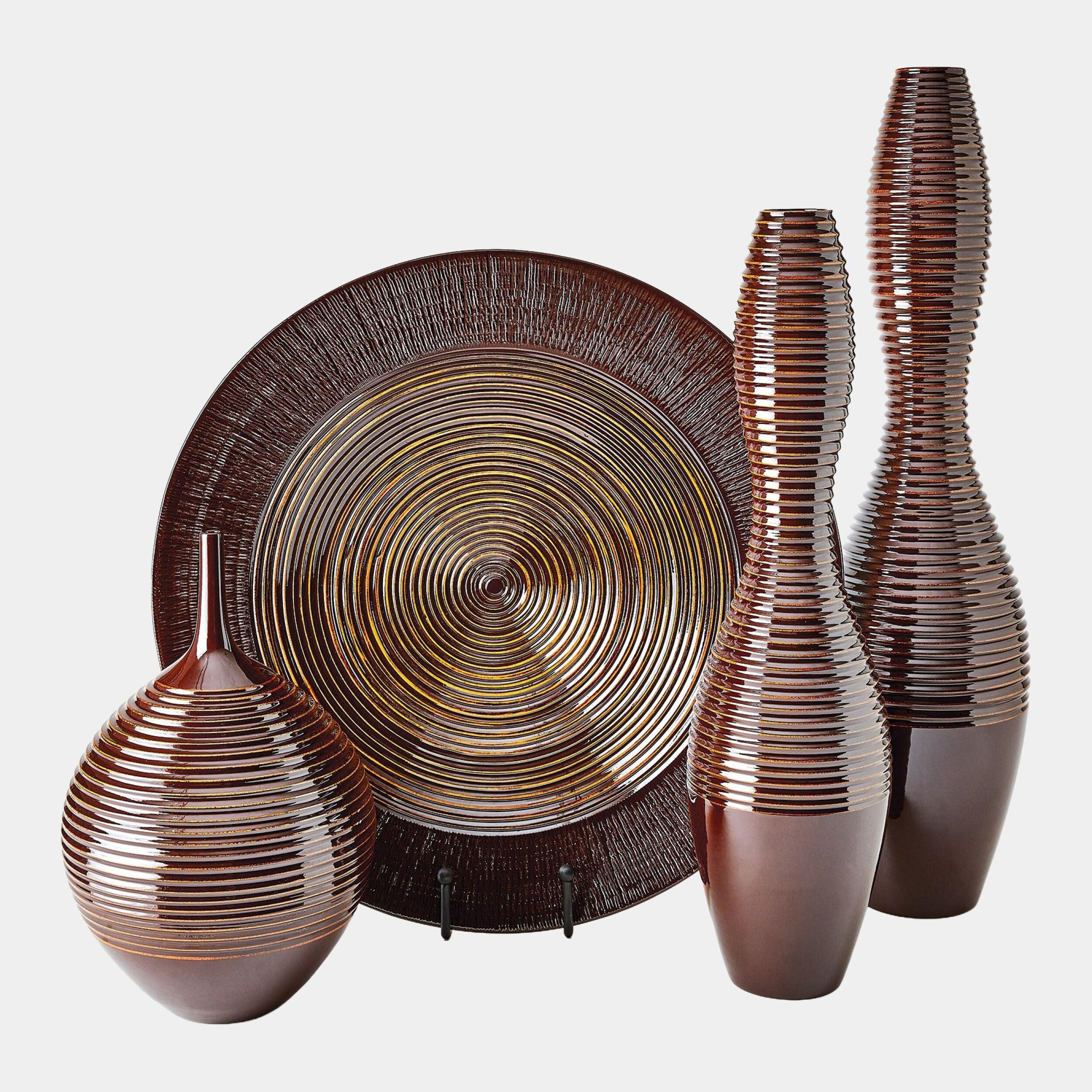 Global Views Ribbed Vase
