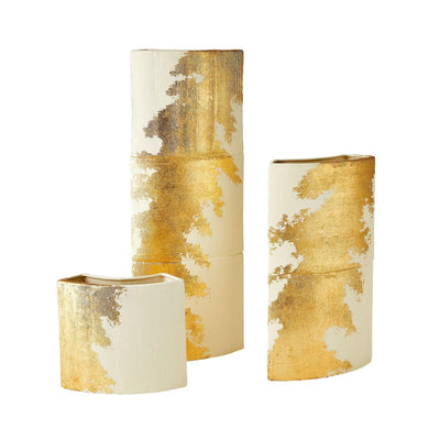 Global Views Splish Gold Leaf Vase